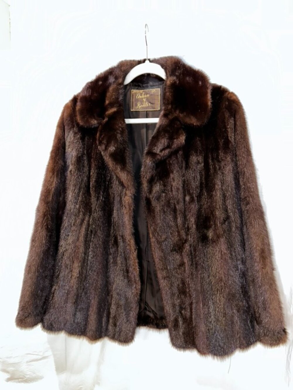 Arleen & Richter Vintage 60s brown short mink coat M